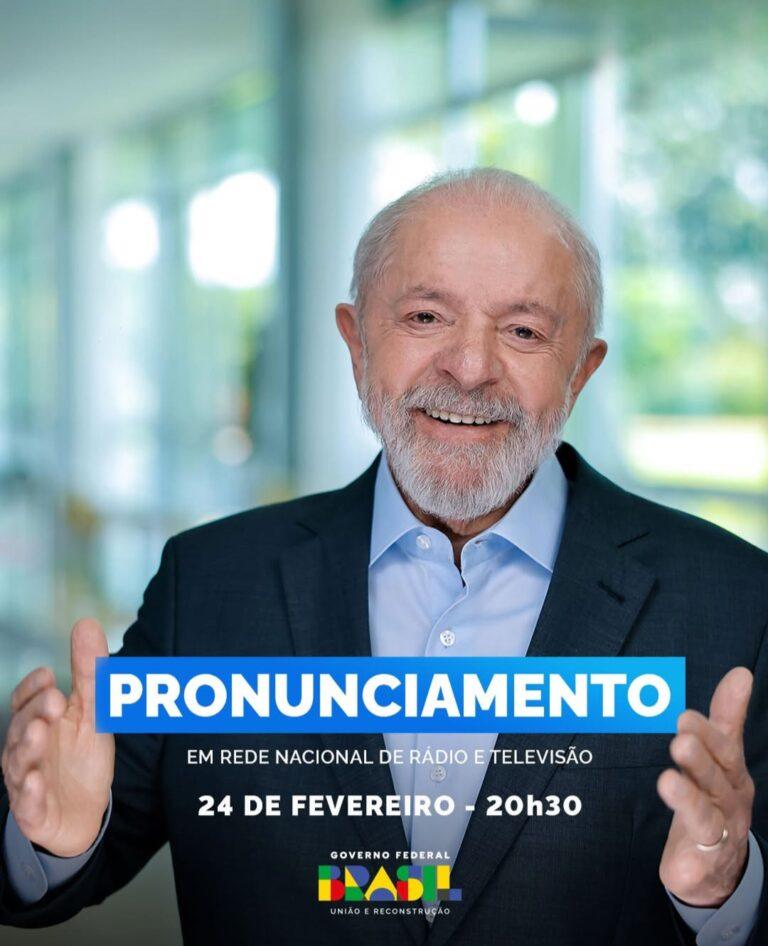 Lula faz pronunciamento  para anunciar  R$1.000 para estudantes  e remédios  gratuitos