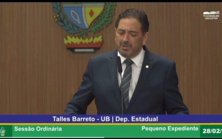 Talles Barreto, faz elogios a segurança pública do  estado e ressalta a importância do  governador  Caiado