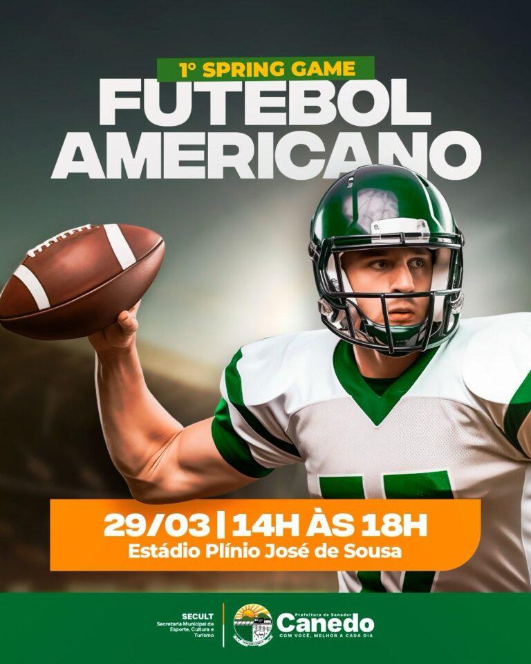Senador  canedo recebe o primeiro Spring Game de futebol americano