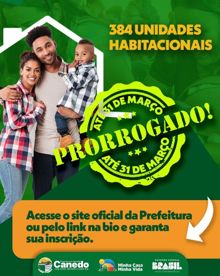 Cadastro para apartamentos  do Minha Casa ,Minha Vida termina hoje em  Senador Canedo