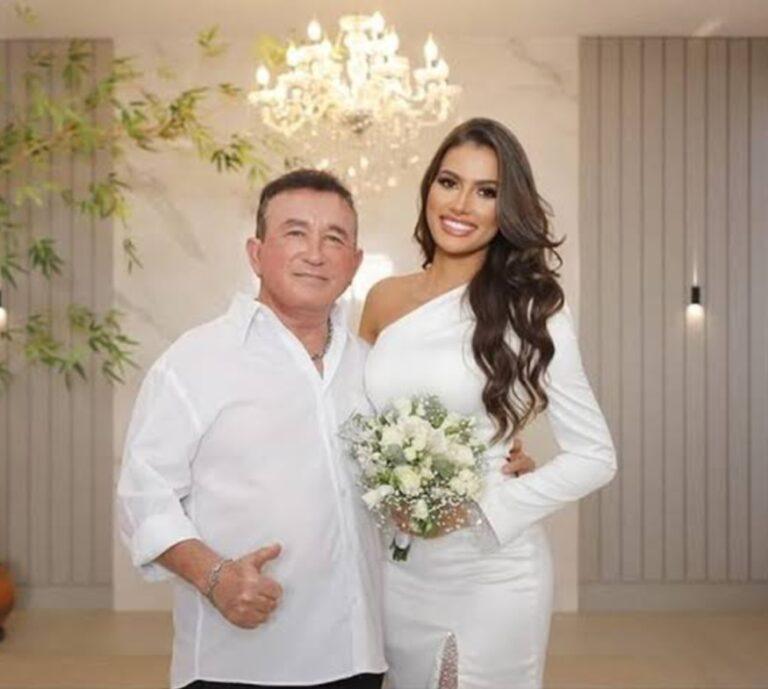 Amado Batista casa no civil com miss  Calita Franciele