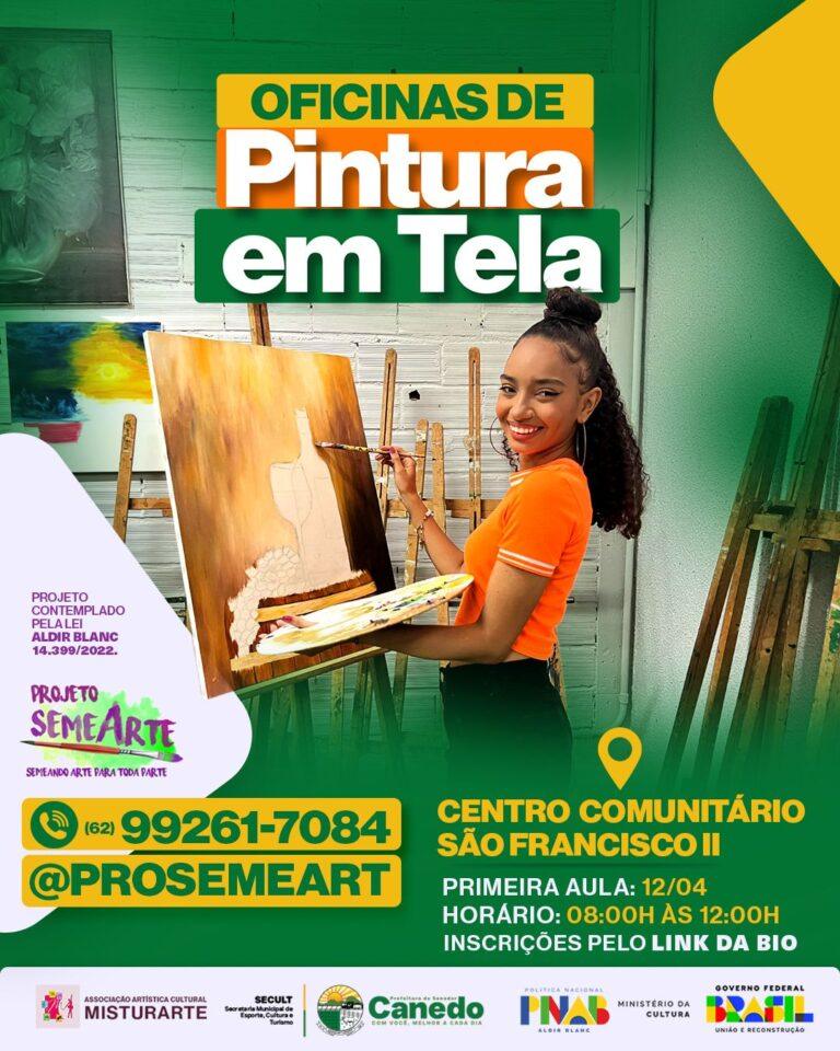 Senador Canedo promove Oficina gratuita de pintura  para incentivar  talentos