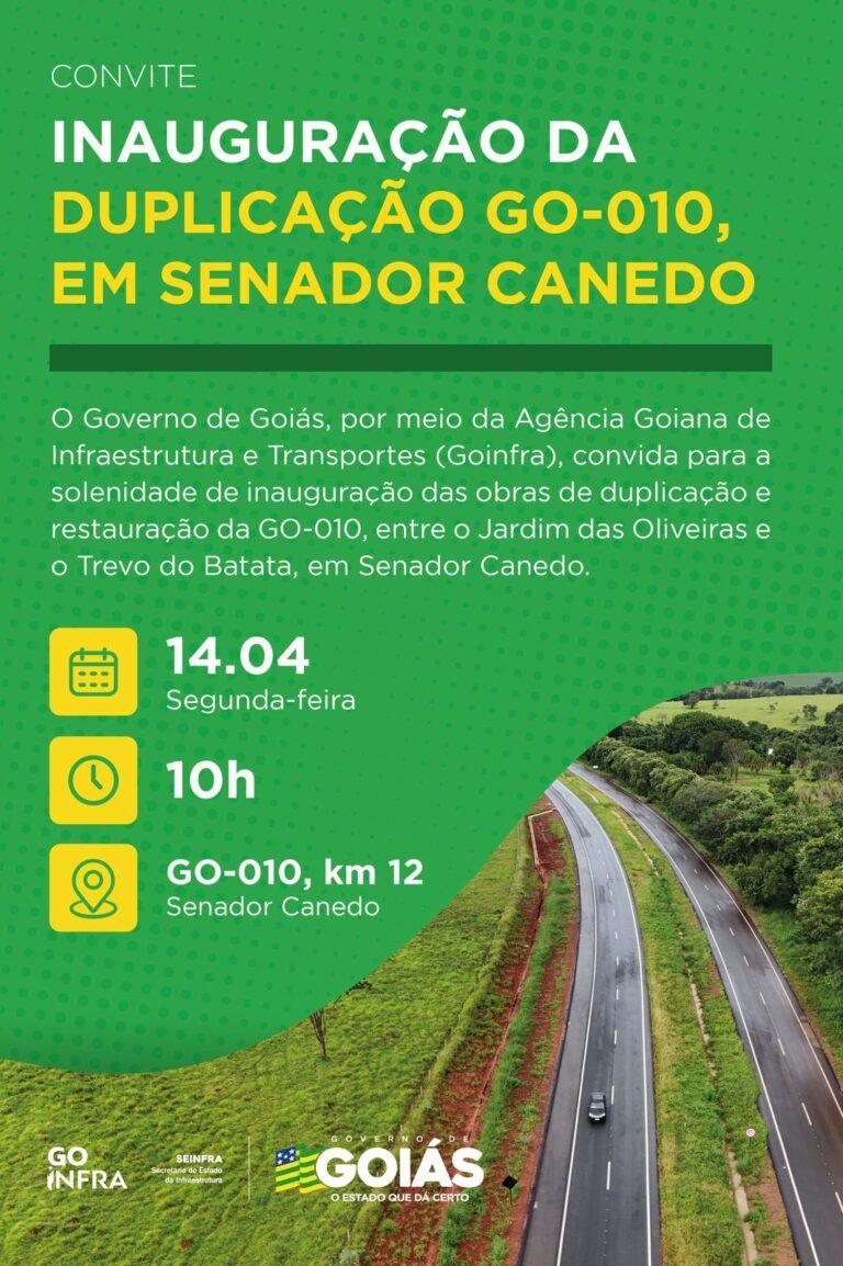 Prefeitura convida para inauguração da duplicação da Go-010
