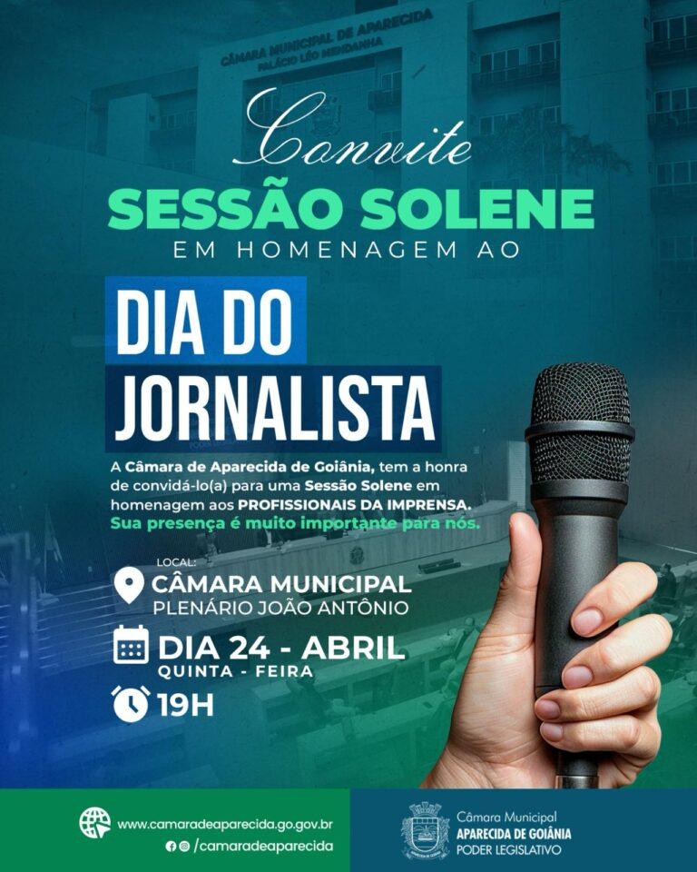 Câmara de Aparecida  realiza  sessão  Solene em homenagem  ao Dia do Jornalista