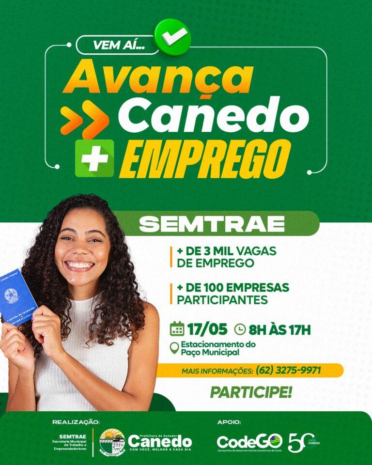 Senador Canedo irá realizar no próximo sábado primeira edição do Avança  Canedo  Mais Emprego