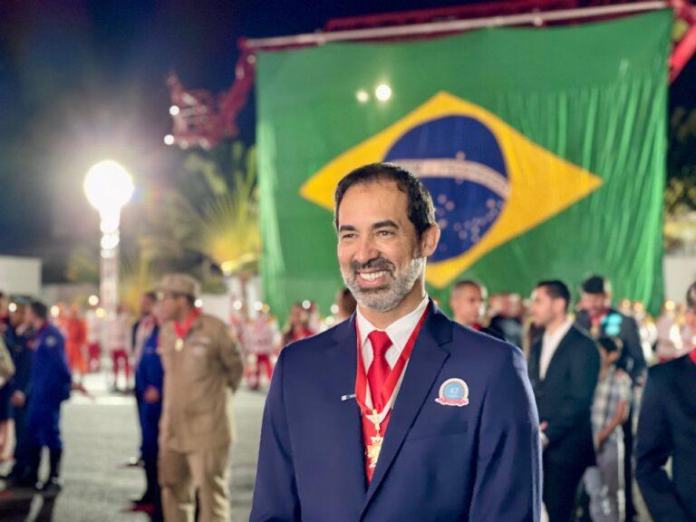 Fernando Pellozo  é homenageado pelo corpo de Bombeiros Militar de Goiás