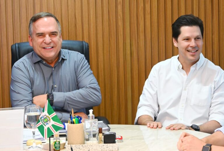 Sandro Mabel  e Daniel Vilela  acertam detalhes para aquisição  de radar Meteorológico