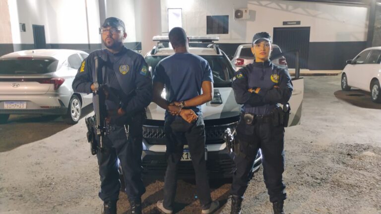 GCM  detém  suspeito de furto na sede da Defesa  Civil de Senado  Canedo