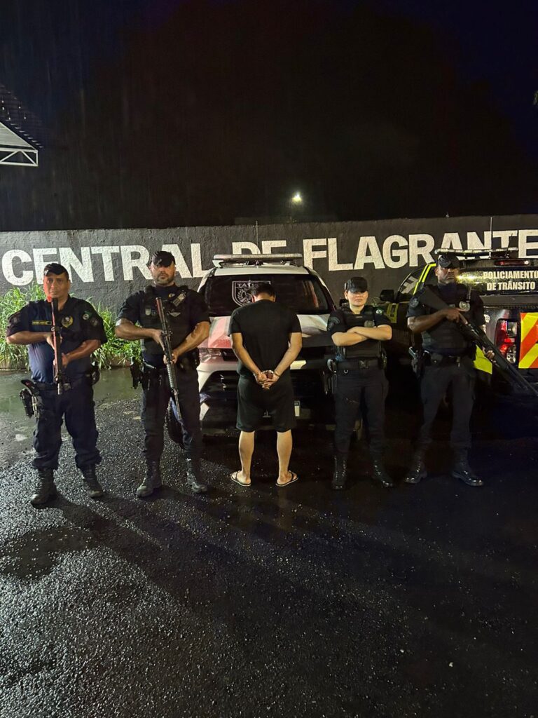 GCM  atua em ocorrência de violência  doméstica e conduz suspeito em  Senador Canedo