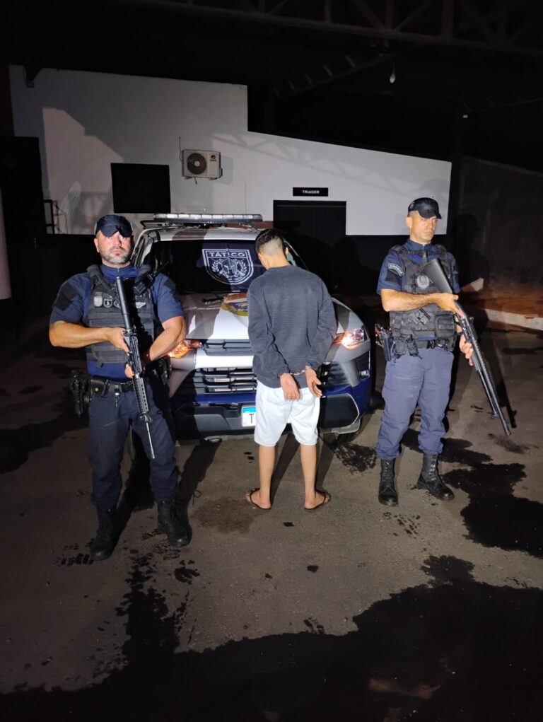 Equipe  tática  da GCM apreende arma de fogo e conduz suspeito à delegacia em Senador Canedo