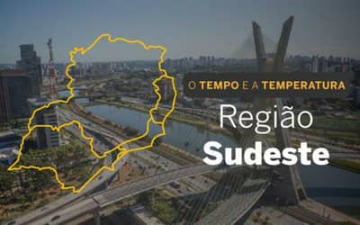 PREVISÃO DO TEMPO: terça-feira (3) de algumas chuvas no Sudeste
