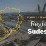 PREVISÃO DO TEMPO: Céu claro a encoberto no Sudeste