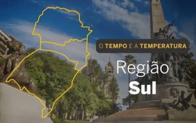 PREVISÃO DO TEMPO: chuvas na porção norte da Região Sul nesta sexta-feira (17)