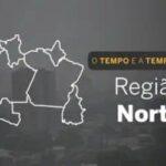 O TEMPO E A TEMPERATURA: previsão de chuva com acumulados elevados em áreas do AM, RR, AP e PA neste sábado (13)